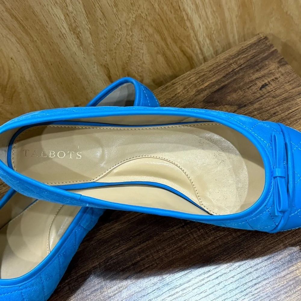Talbots BLAIR CAP TOE QUILTED BALLET FLATS - SUEDE